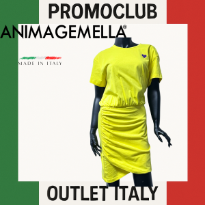 Рокля Anima Gemella,жълта, 100% памук,  размер S,Италия